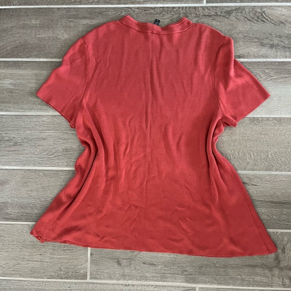 Eileen Fisher Coral Short Sleeve Top - Picture 3 of 4